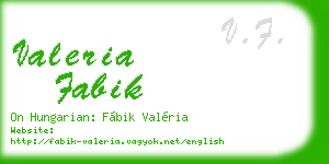 valeria fabik business card